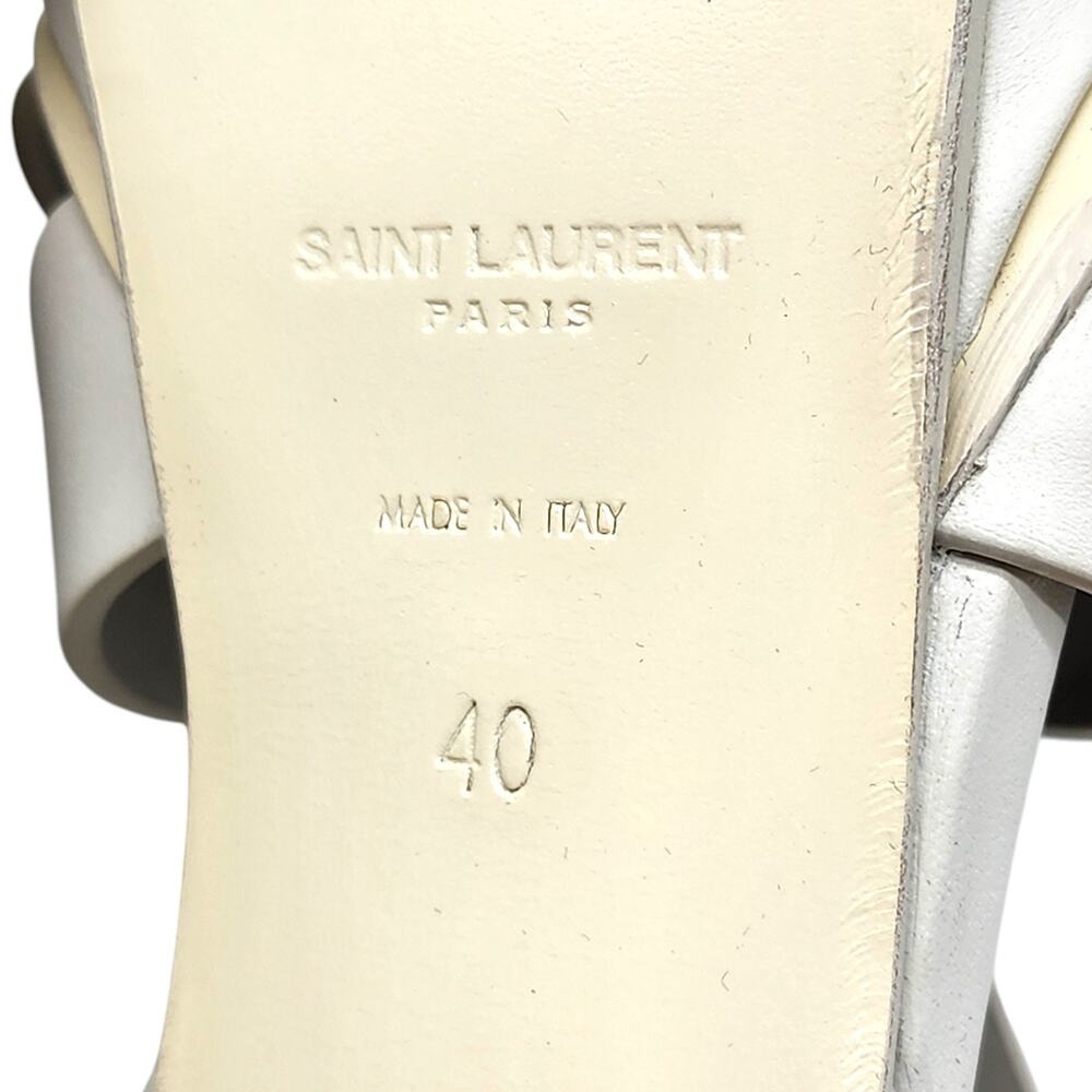 Saint Laurent Tribute Platform Leather Sandals Pumps White – NWB $1100 - Picture 16 of 16